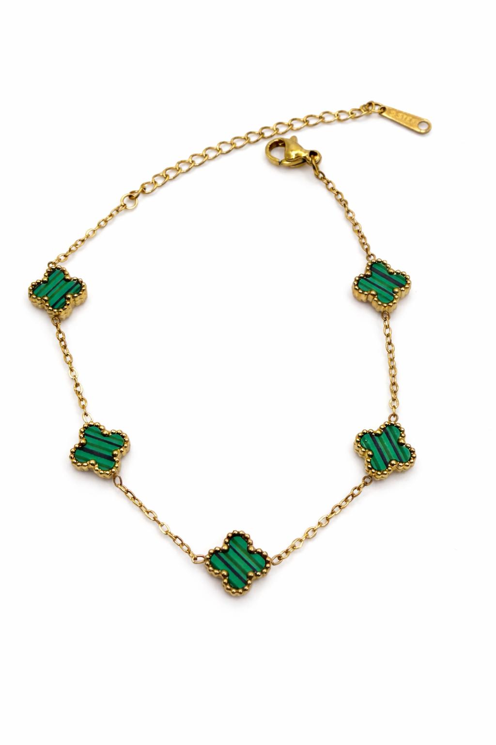 Green clover bracelet